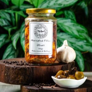 BOTTEGA PITTED BLACK&GREEN MARINATED OLIVES 300GR
